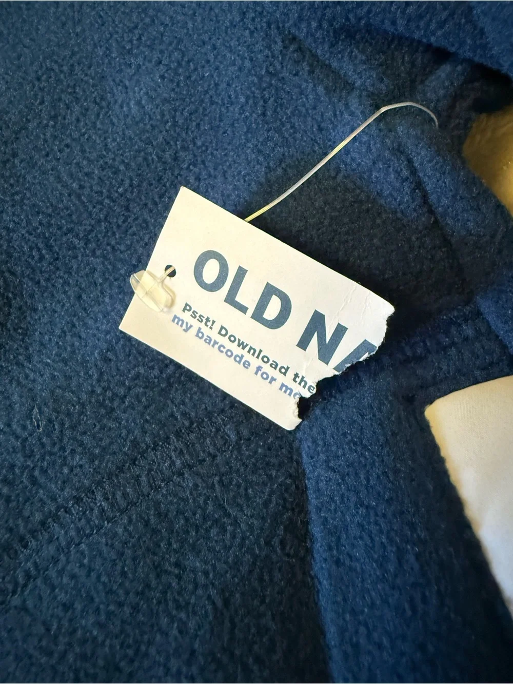 Old Navy Royal Blue Fleece Pullover with White Trim